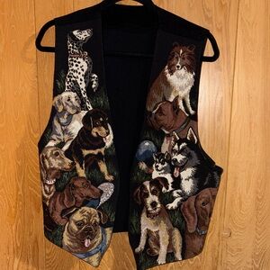 Vintage Dog-Themed Vest